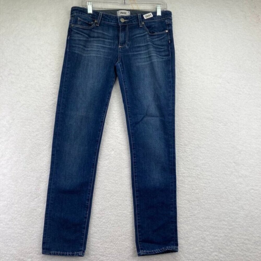 Paige Womens Jimmy Jimmy Skinny Jeans Size 328 Dark Wash Denim Stretch Low Rise